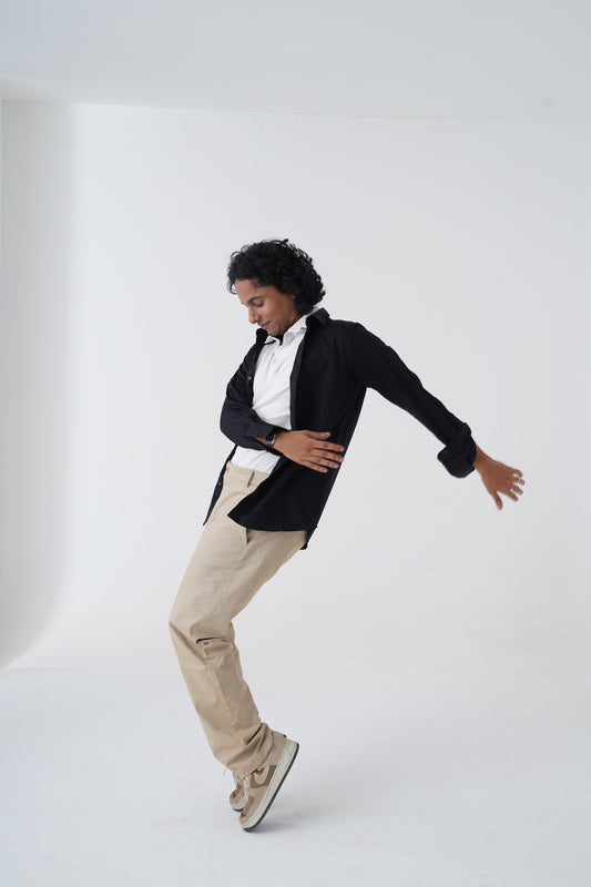 Men's cotton chinos - natural fabric smart casual trousers for men - breathable everyday workwear India - size inclusive S to 5XL - premium cotton basics - Tofflane India
Men's cotton chinos styled full look -everyday smart casual workwear India - natural fabric men's trousers - size inclusive S to 5XL - Tofflane clothes worth keeping
Men's cotton chinos front view - breathable natural fabric office wear India - size inclusive men's pants - premium basics under ₹1500 - Tofflane India