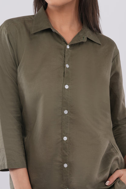 Tencil Linen Olive Co-ord Set