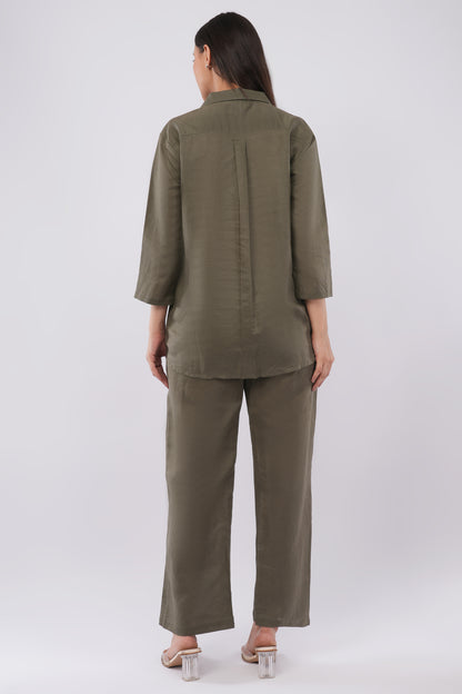 Tencil Linen Olive Co-ord Set