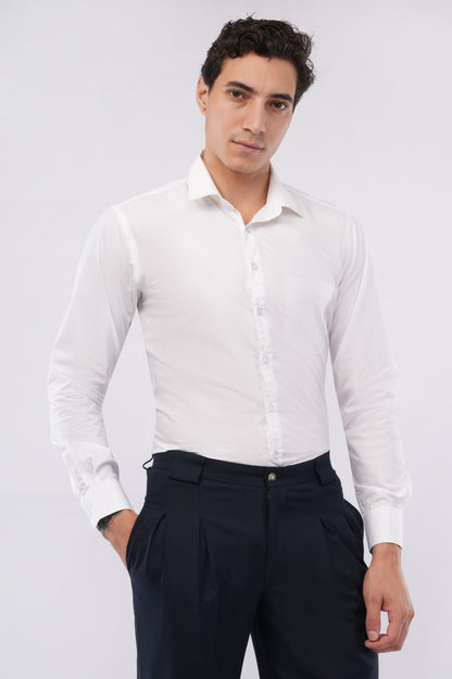 Mens Regular White Shirt