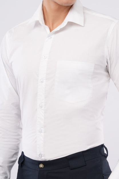 Mens Regular White Shirt