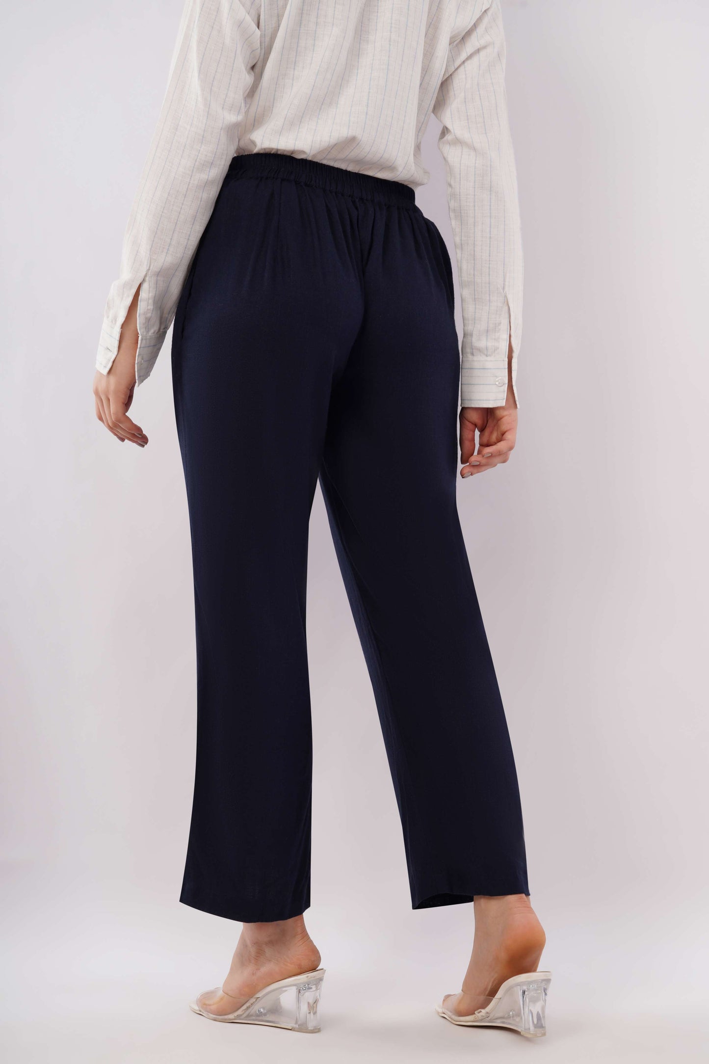 Women’s Linen Blend Straight Pants