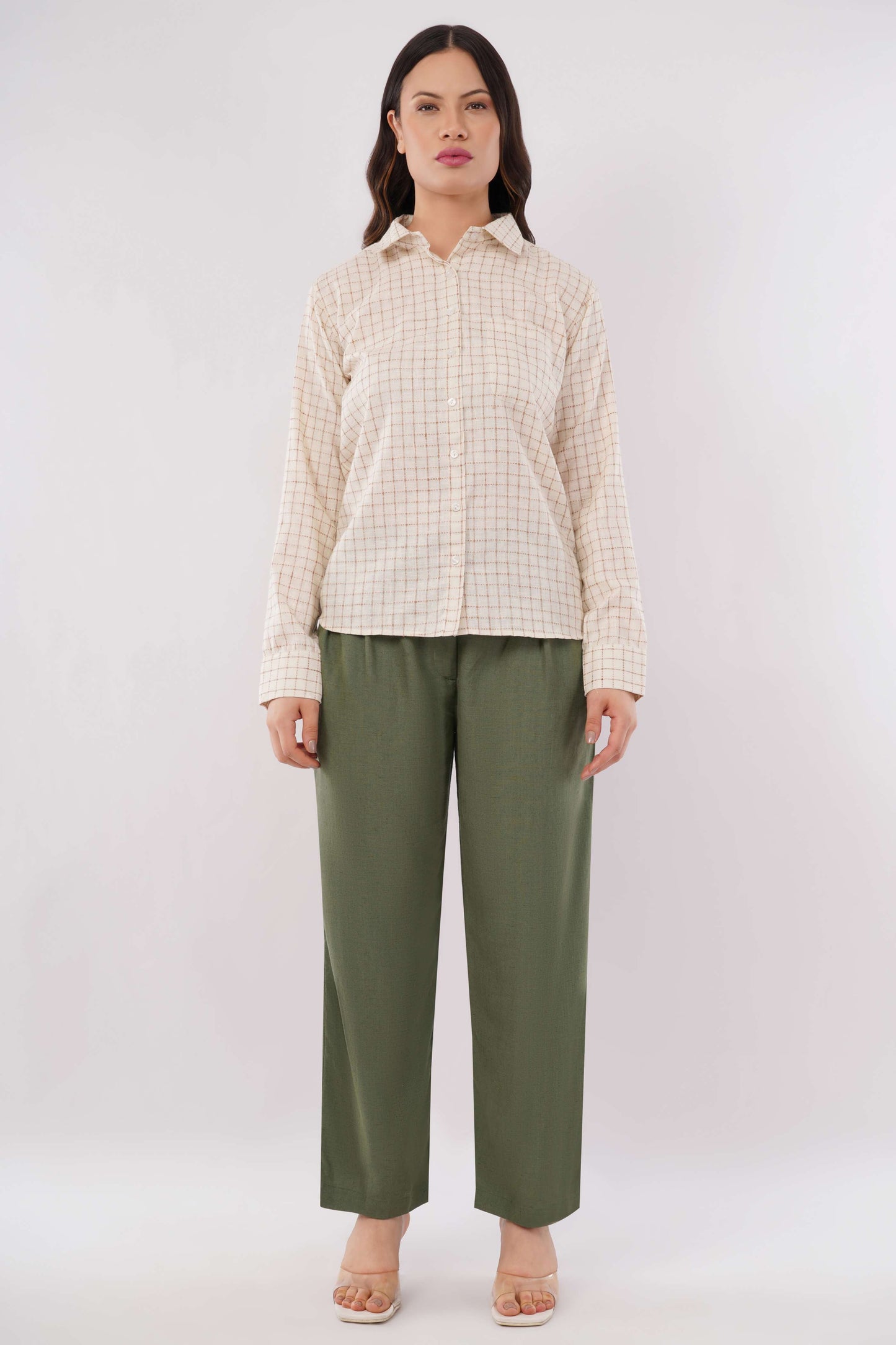 Women’s Linen Blend Straight Pants