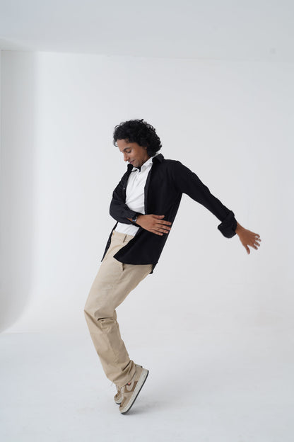 Men's cotton chinos - natural fabric smart casual trousers for men - breathable everyday workwear India - size inclusive S to 5XL - premium cotton basics - Tofflane India
Men's cotton chinos styled full look -everyday smart casual workwear India - natural fabric men's trousers - size inclusive S to 5XL - Tofflane clothes worth keeping
Men's cotton chinos front view - breathable natural fabric office wear India - size inclusive men's pants - premium basics under ₹1500 - Tofflane India