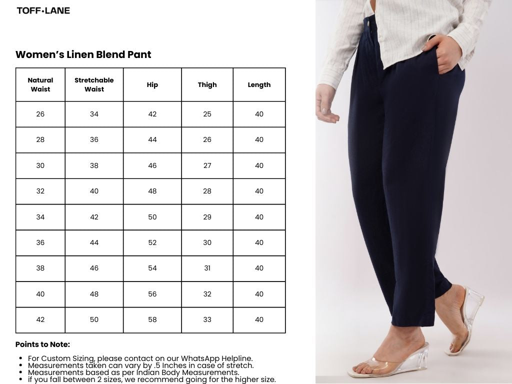 Women’s Linen Blend Straight Pants
